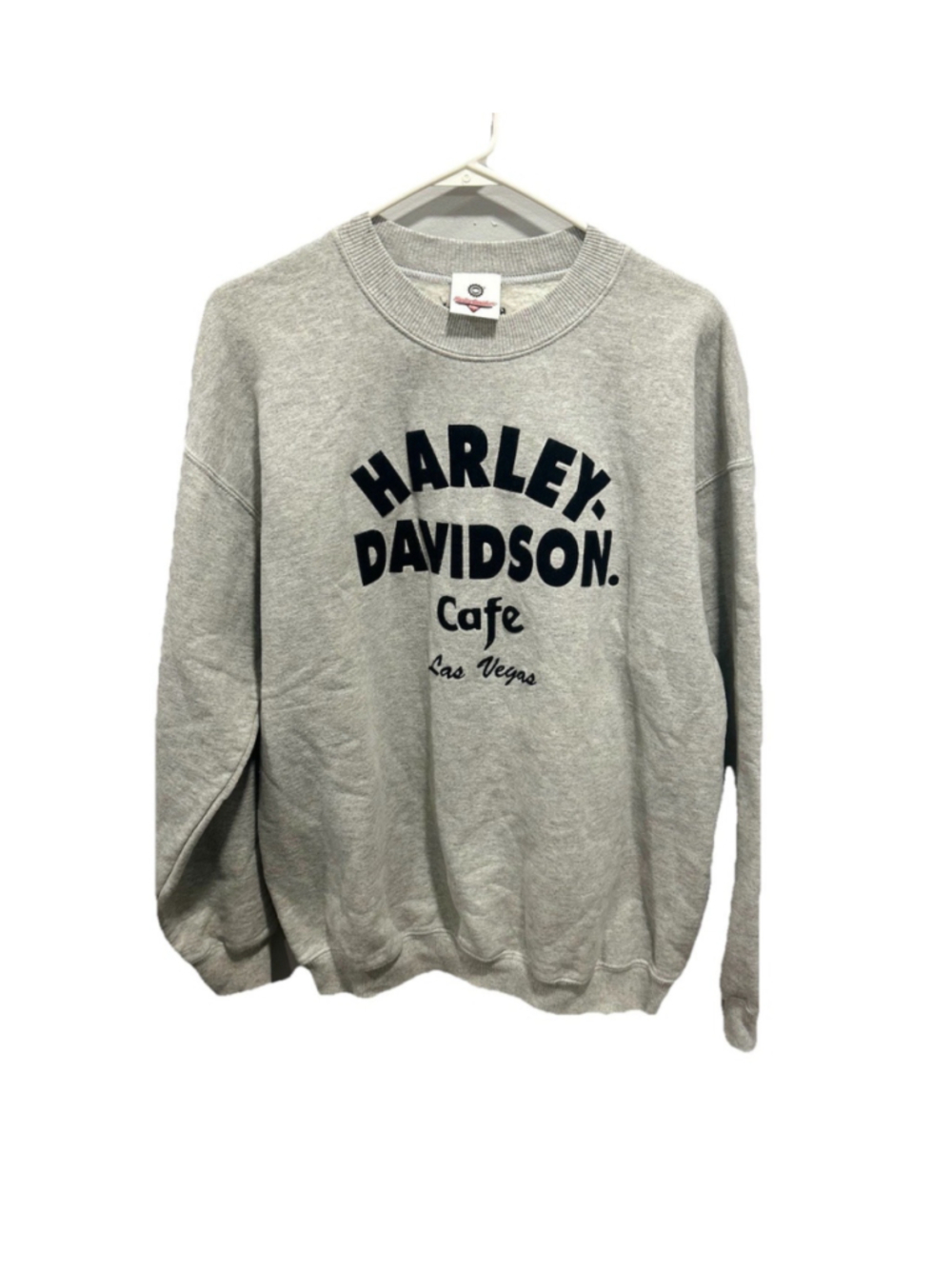 Harley-Davidson Cafe Men's Gray Crewneck Pullover Sweatshirt Graphic Logo L